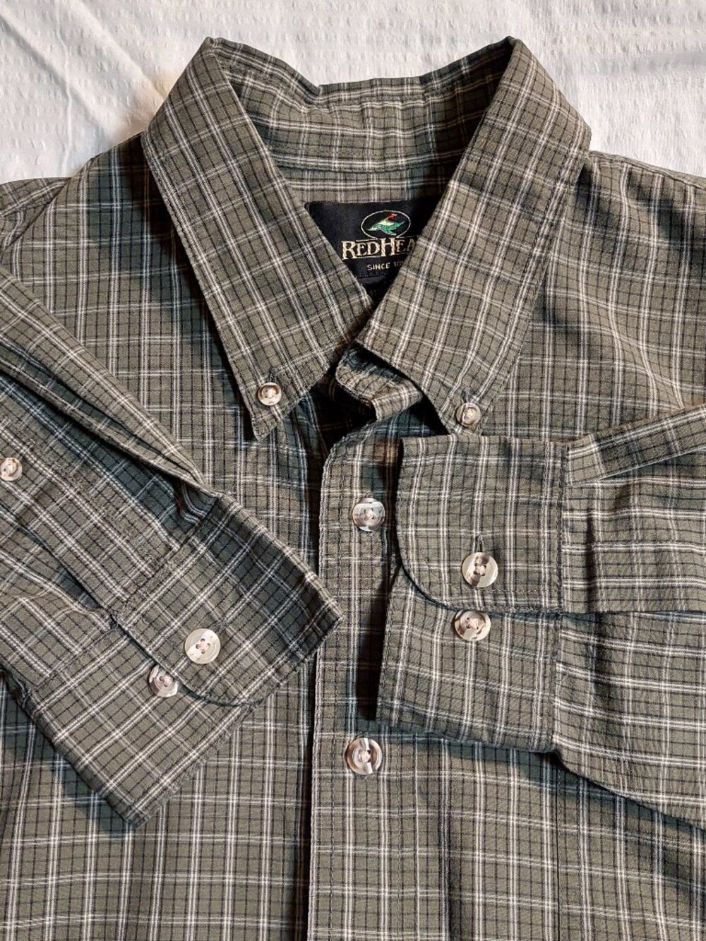 RedHead brand Men's Size M Button-down Flannel Long-sleeve Shirt